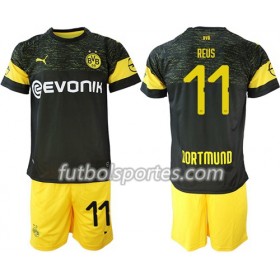 Camisetas Borussia Dortmund Reus 11 Niño Segunda Equipacion 2018/2019